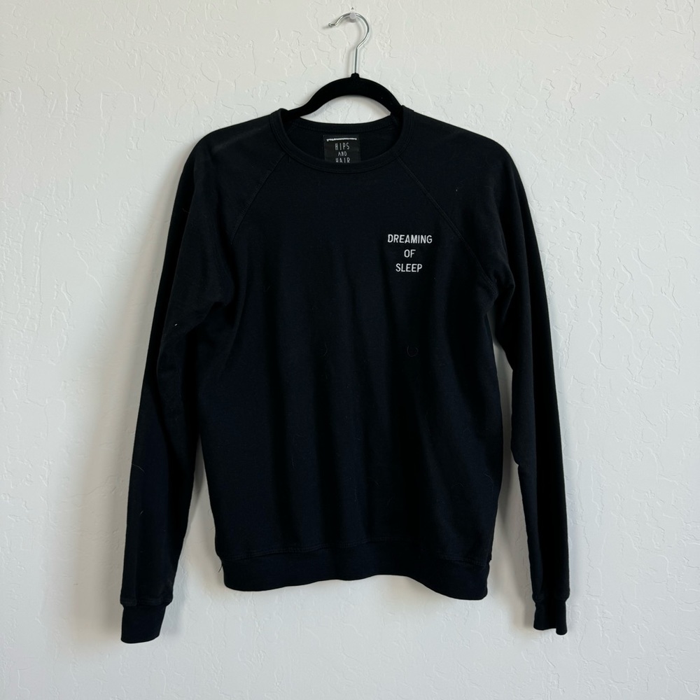 Dreaming of Sleep Black Crewneck Sweatshirt
